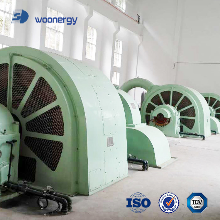 100kw-50mw Pelton Turbinengenerator Edelstahl Gusseisen F Isolierung Luft/Öl Kühlung 6-10kV Nennspannung