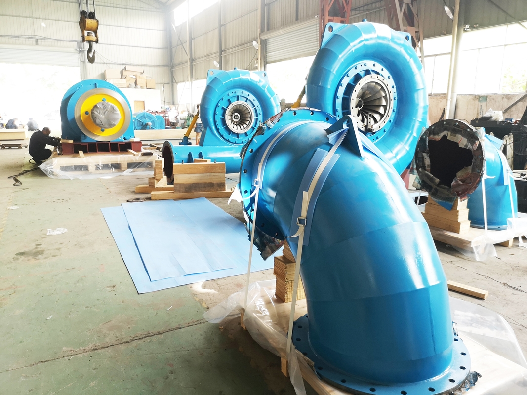 Stahl Edelstahl Francis Hochkopf Wasserturbine kundenspezifisch 50HZ/60HZ Modell 5m-500m Kopf