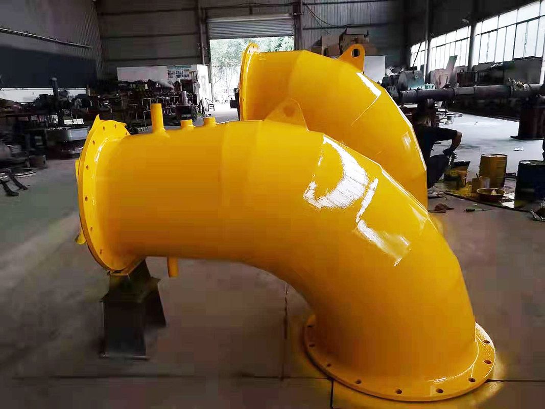 Turbinen-Generator Francis er-artig Wasser-500kw in der Wasserkraft-Kraftwerk-gelben Farbe