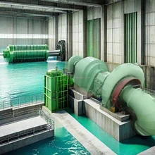Effizienz-Wasserturbinengenerator mit automatischer Steuerung - Horizontale Installation - Anpassungsfarbe