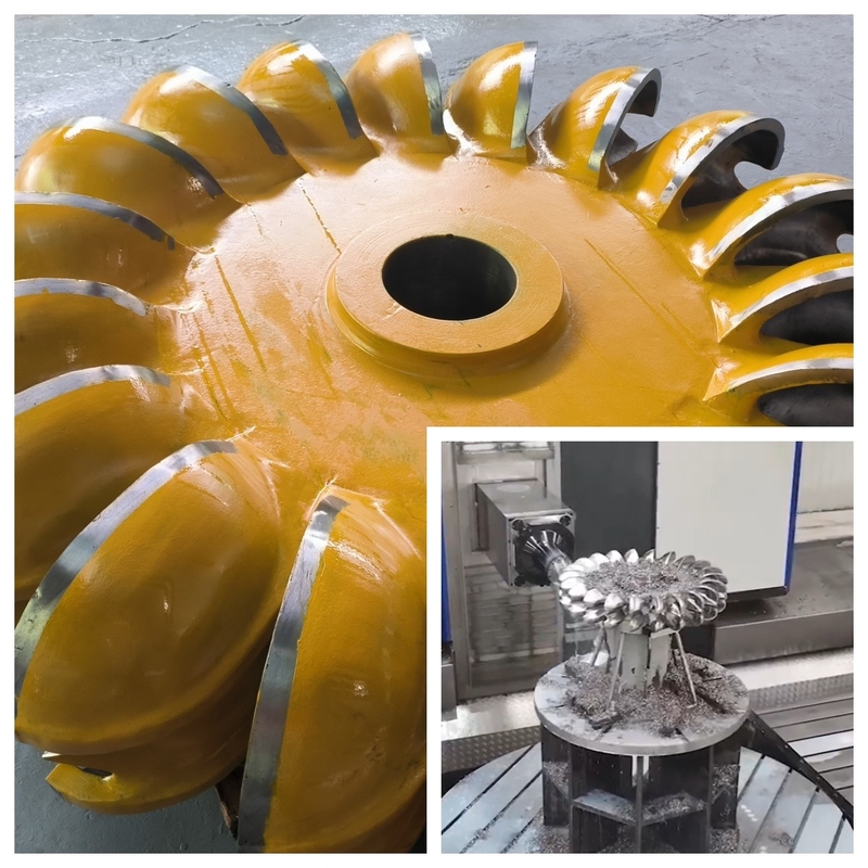 Precision Hydroturbine Runner mit wechselbarer Klinge Korrosionsschutz mit Edelstahl oder Kohlenstoffstahl