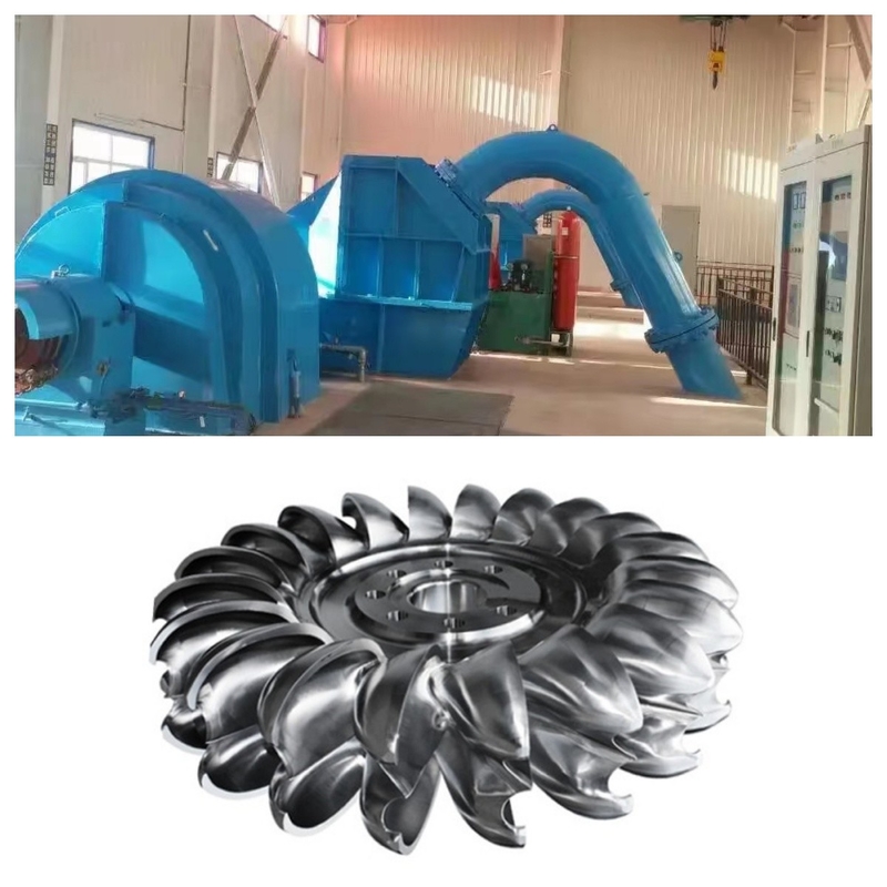 500-3000r/min Geschwindigkeitsbereich Turbinengenerator Pelton-Typ mit Bürstenloser Anregungsart