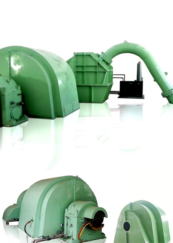 Anpassbarer Design-Flow 0,48 m3/s bis 1,23 m3/s Pelton-Laufrad-Turbinen-Generator für Wasserkraftwerke