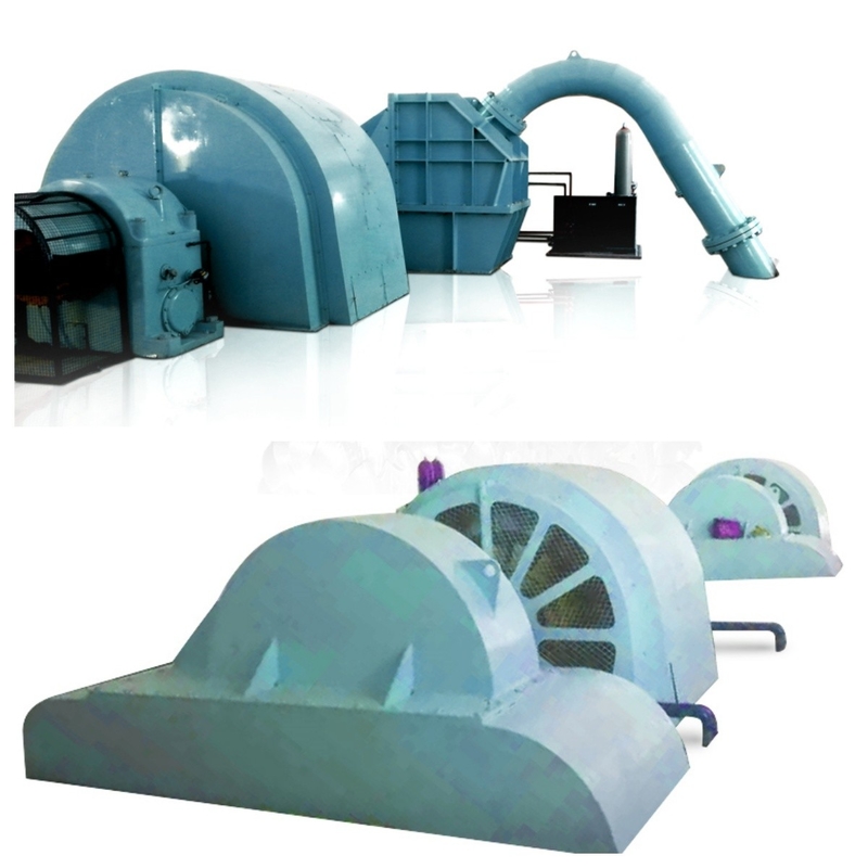 Anpassbarer Design-Flow 0,48 m3/s bis 1,23 m3/s Pelton-Laufrad-Turbinen-Generator für Wasserkraftwerke