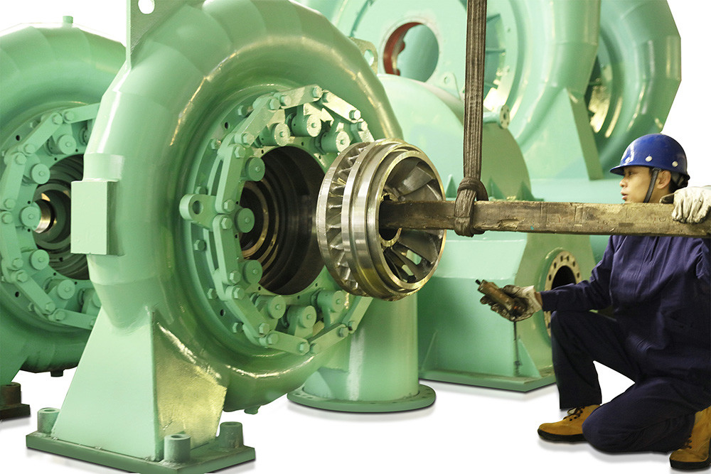 30-50 Jahre Lebensdauer Hochdruck-Wasserturbine für einstellbare Wasserdurchflussmengen und kundenspezifisches Design