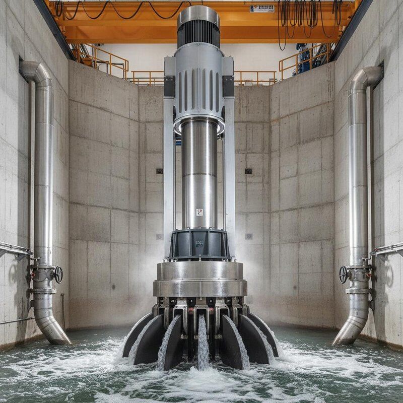 100 KW bis 1000KW Edelstahl- oder hochfeste Legierungen Turbinengenerator mit vertikaler Installation für die Wasserkraftproduktion