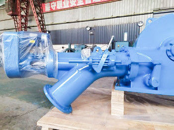 Durchmesser 350 bis 400 mm Turgo-Turbinengenerator mit synchronem Wechselstromgenerator, blaue oder kundenspezifische Ausführung, geeignet für Energielösungen