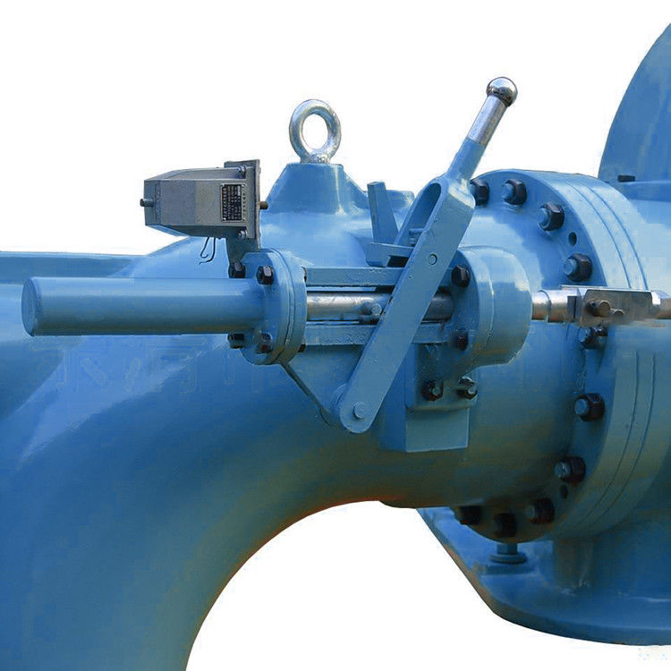 Durchmesser 350 bis 400 mm Turgo-Turbinengenerator mit synchronem Wechselstromgenerator, blaue oder kundenspezifische Ausführung, geeignet für Energielösungen