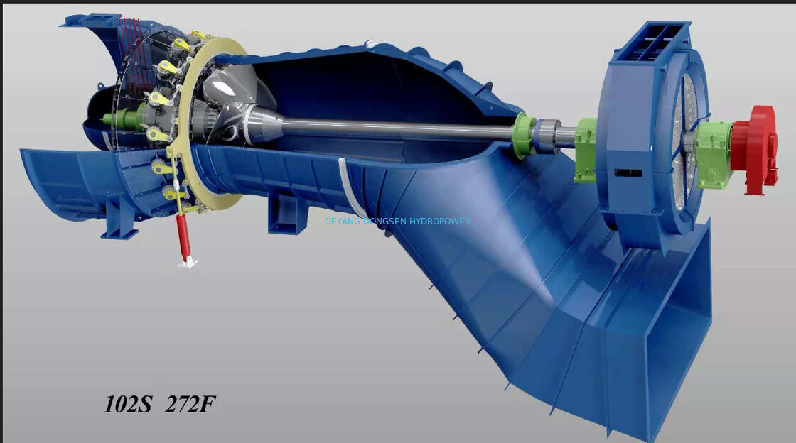 Tubular Hydroelectric Generator 315kW 500rpm Bulb Type Low Head Stainless Steel Runner