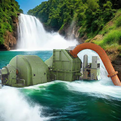 IP54 Bürstenloser Pelton-Turbinenstromgenerator 100kw-50mw Leistungsausgang 6-10kV Nennspannung