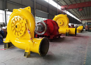 Turbinen-Generator Francis er-artig Wasser-500kw in der Wasserkraft-Kraftwerk-gelben Farbe